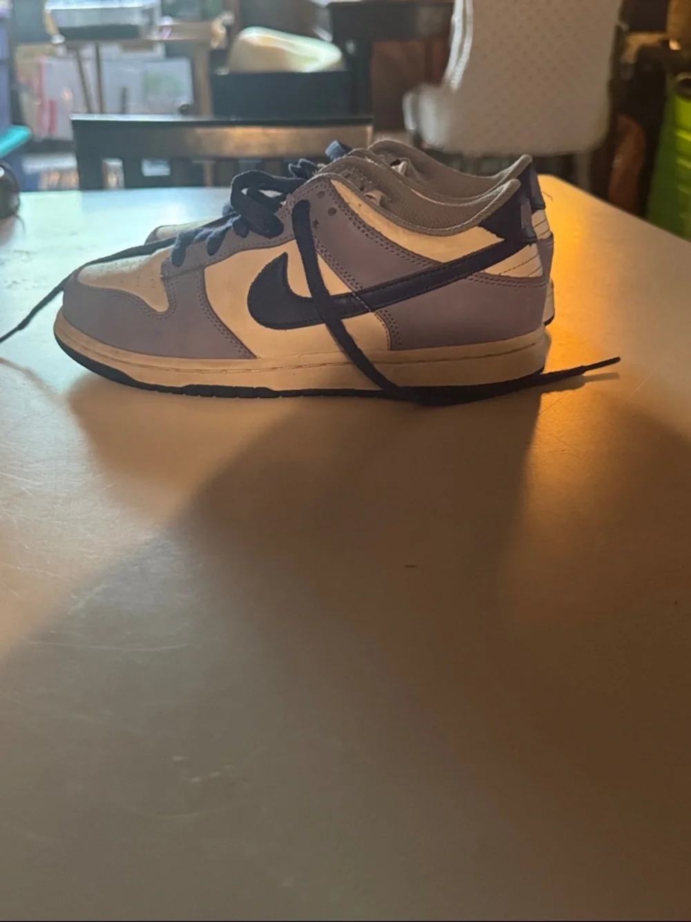 Nike Kids Purple and White Low-Top Sneakers - Picture 2 of 5